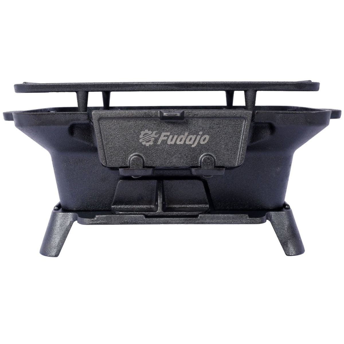 Hibachi Grill, 16" Portable Cast Iron Outdoor Tabletop Grill, Handled Mini Japanese BBQ Charcoal Stove, Small Durable Camping Cast Iron Grill with Grate Hook