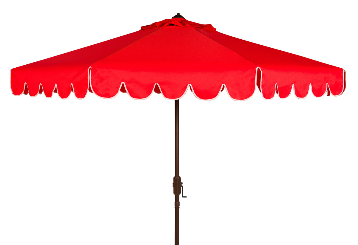 Safavieh Venice 9' Market Crank Tilt Patio Umbrella, Navy/White