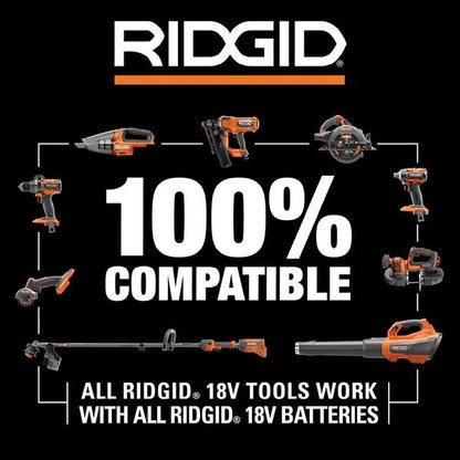 18V Cordless 8-Tool Combo Kit with (3) Batteries, Charger, and Bag with 18V High Torque Impact Wrench