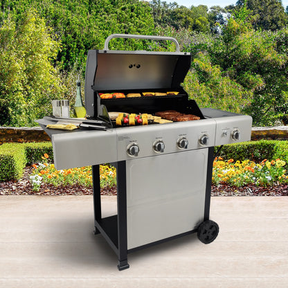 Kenmore BBQ Propane Gas Grill - 5 Burners with Side Burner & Searing Zone, 644 Sq. In. Stainless Steel Grill, 66,000 BTU, Ideal for Outdoor Cooking, Patio & Backyard, Black