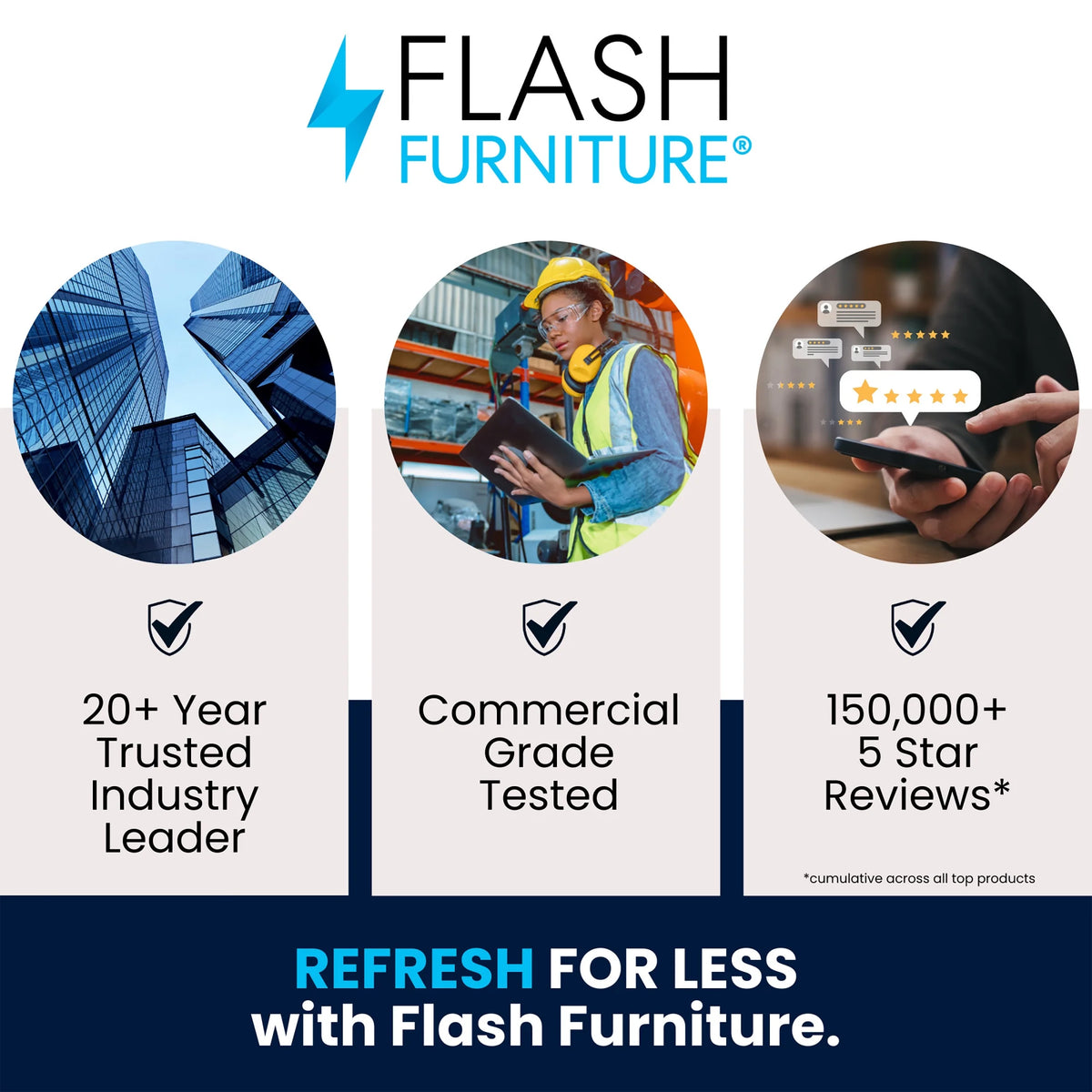 Flash Furniture 5 Pack Brazos Series Brown Outdoor Stack Chair with Flex Comfort Material and Metal Frame