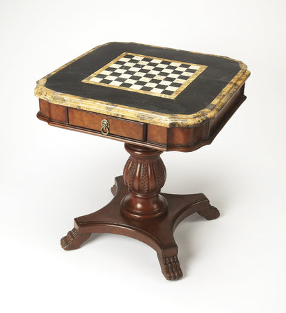 Butler Specialty Heritage Wood Brown Square Pedestal Game Table