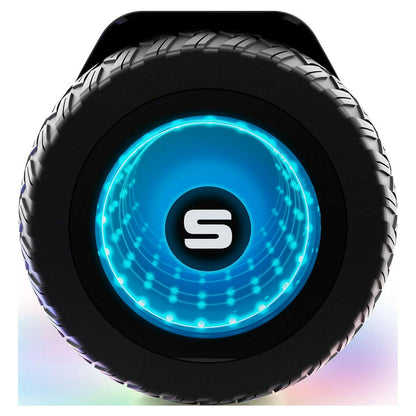 Swagtron Warrior XL Off-Road Hoverboard. 250 lb Weight Limit. Music-Synced Bluetooth LED Lights. 8 Inch Infinity Wheels. 8 Mph. LiFePo Battery UL-Compliant