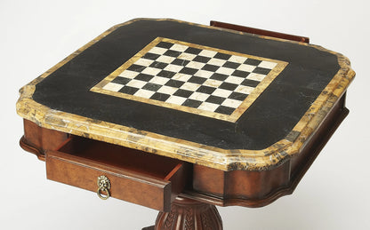 Butler Specialty Heritage Wood Brown Square Pedestal Game Table