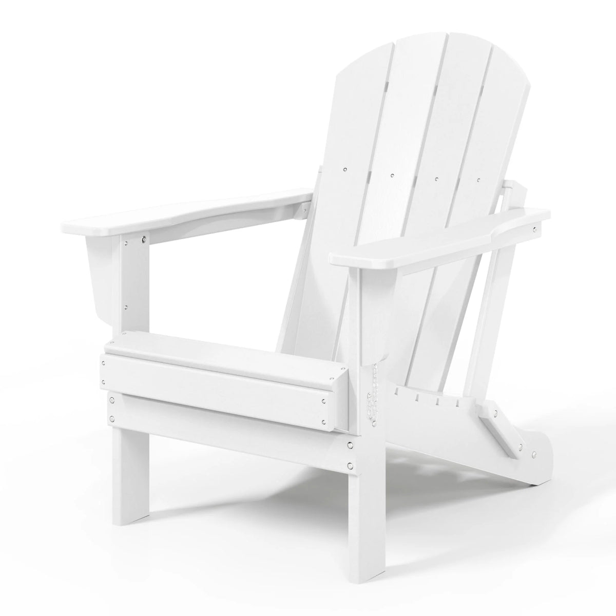 Westintrends Outdoor Folding HDPE Adirondack Chair, Patio Seat, Weather Resistant, Dark Brown