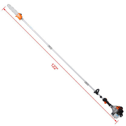 Docooler 10 in 1 Multi-Functional  Tool, 33CC 2-Cycle Garden Tool System with Gas Pole Saw, Hedge Trimmer, Grass Trimmer, and Brush  EPA Compliant