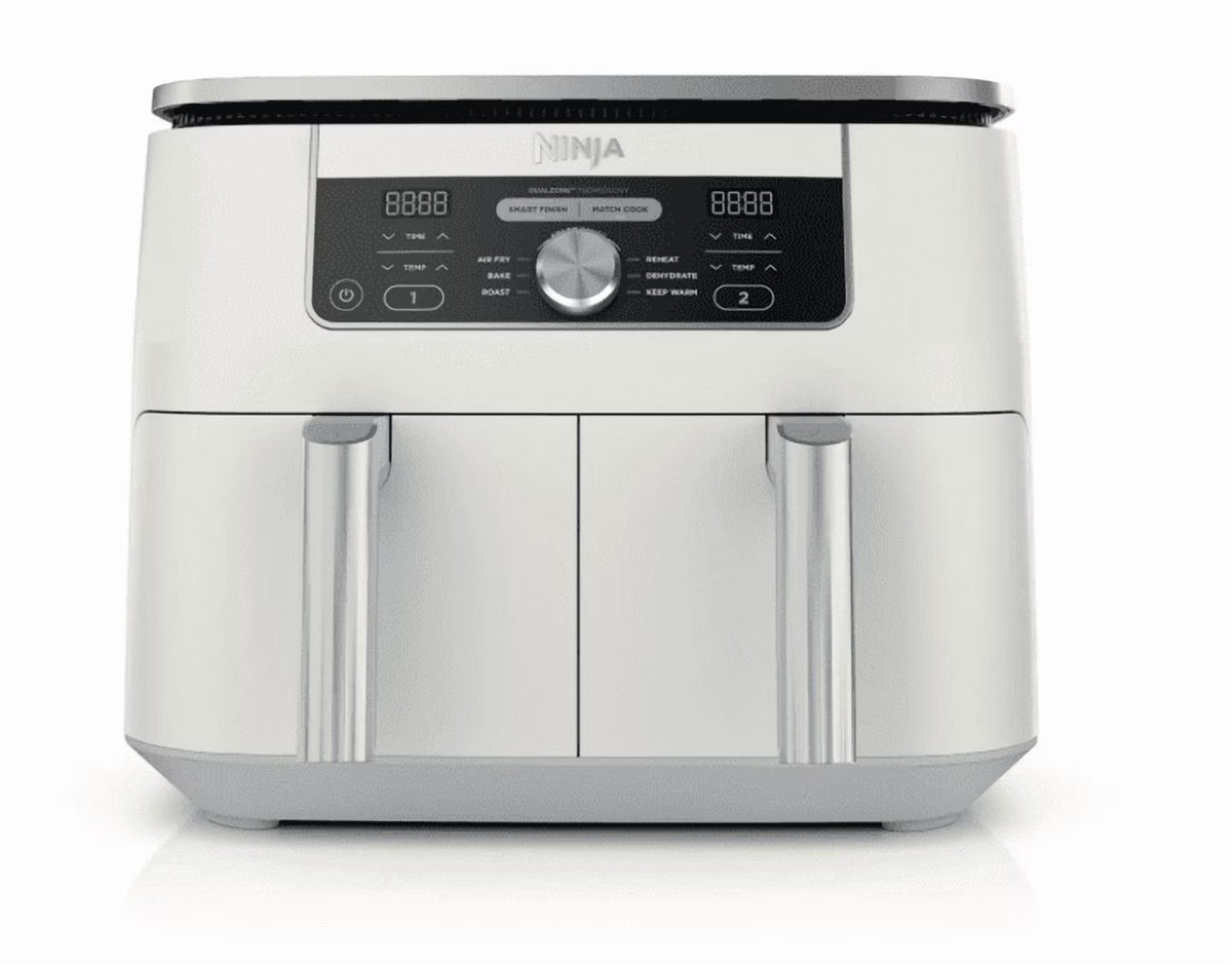 Ninja Foodi 6-in-1, 8 Quart 2-Basket Air Fryer with DualZone Technology -White