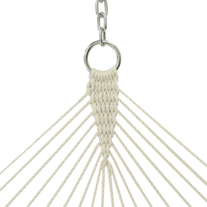 VEIKOUS 2-Person Hammock w/Metal Stand, Detachable Pad & Pillow 450lbs Weight Capacity, White