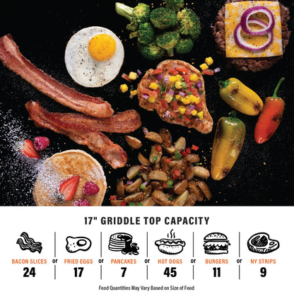 Blackstone Adventure Ready Single Burner 17�� Tabletop Griddle with Non Slip Feet