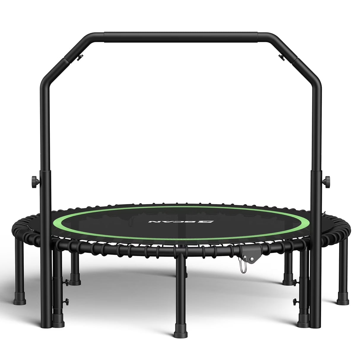 BCAN 450 LBS Foldable Mini Trampoline, 40" Fitness Trampoline with Bungees, Stable & Quiet Exercise Rebounder for Kids/Adults