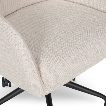 Better Homes & Gardens Juliet Office Chair, Ivory Boucle and Matte Black