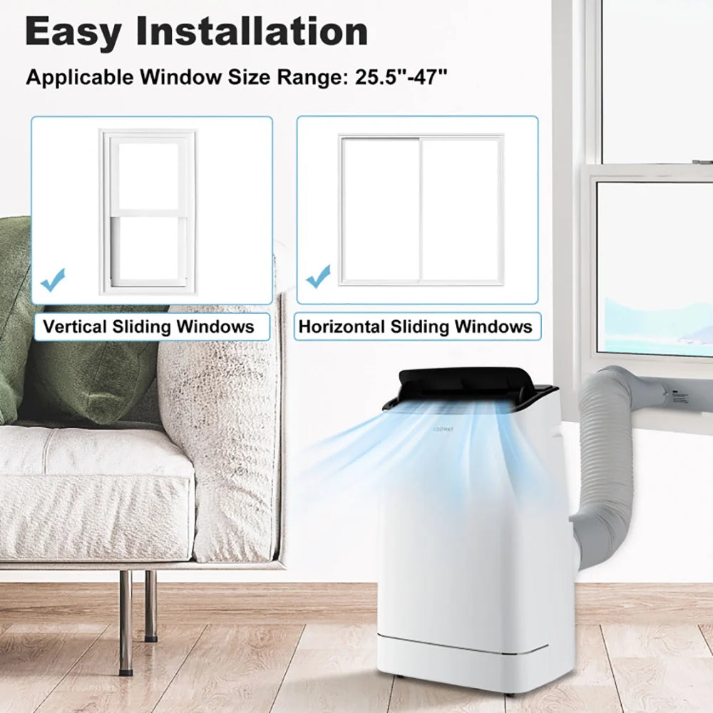 Canddidliike 15000 BTU Portable Air Conditioner with APP Control and Heat, Room Air Conditioner with Remote Control,Dehumidifier