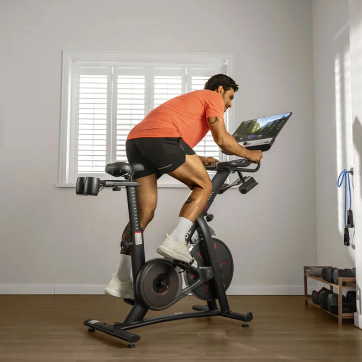 YESOUL G1 Plus Magnetic Exercise Bike with 21.5" Rotating HD Screen, 100 Resistance Levels, Silent Drive, Vented Seat, Home Indoor Cycling
