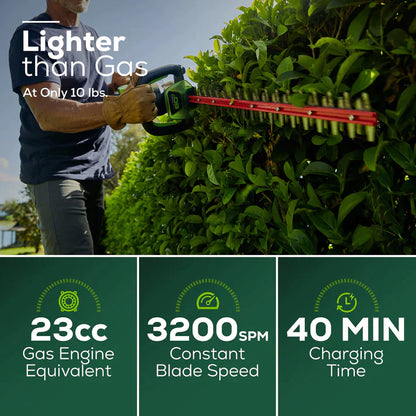 Greenworks 60V 26" Cordless Battery Hedge Trimmer with 2.0Ah Battery & Charger