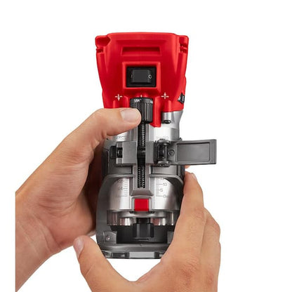 M18 FUEL 18V Lithium-Ion Brushless Cordless Compact Router w/ Compact Router Plunge Base