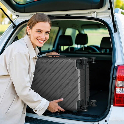 Apelila 4 Piece Luggage Sets Waterproof Durable Ultra-Light Hardside Spinner Suitcase Set Extra Large Capacity with 360�� Silent Wheels 3-Level Handles Lightweight Travel Luggage Free Covers & Hangers